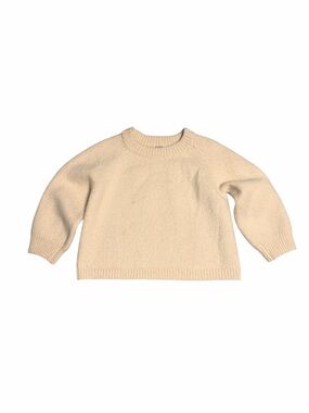 Ali Golden Cream Ribbed Knit Sweater